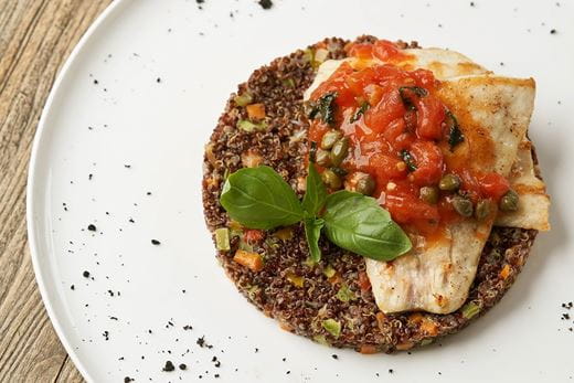 recipe image Receta Lubina con risotto de quinoa
