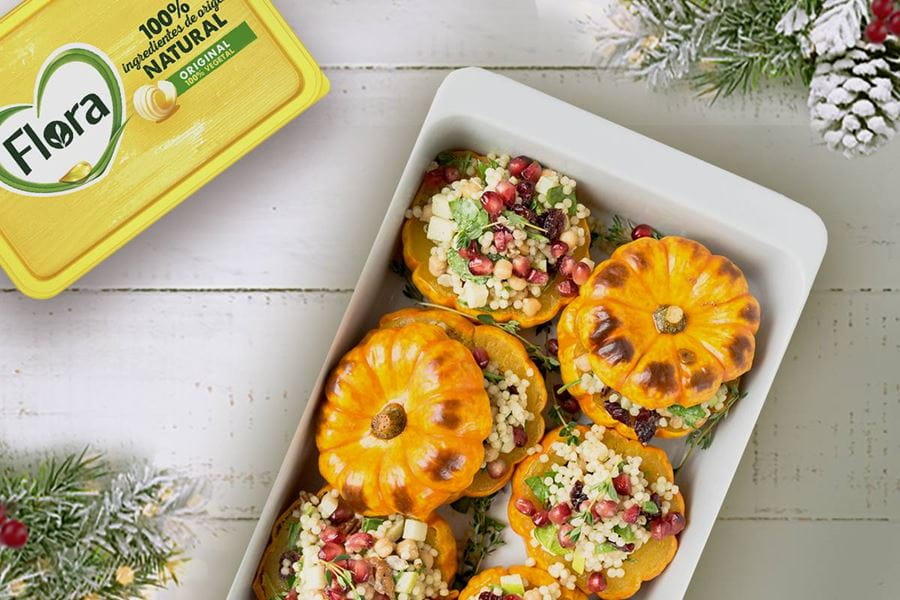 recipe image Receta Calabaza rellenas de quinoa y granada
