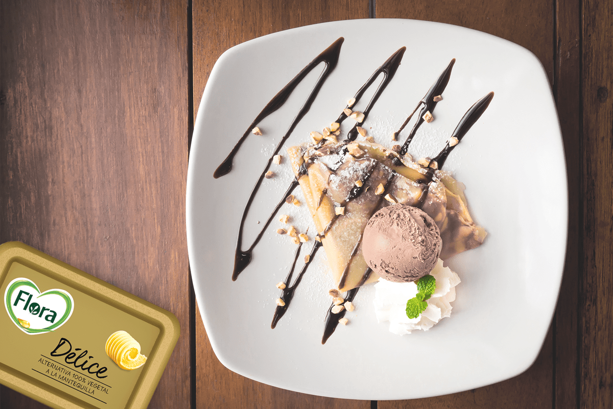 recipe image Crepes con helado